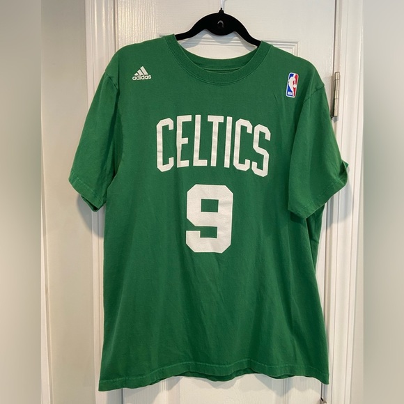 Adidas Boston Celtics Youth L Rajon Rondo #9 Cotton Graphic Print Tee Shirt - Picture 1 of 11